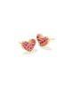 Ari Pave Crystal Heart Stud Earrings