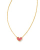 Ari Pave Crystal Heart Pendant Necklace