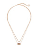 Elisa Rose Gold Multi Strand Necklace in Rose Gold Drusy