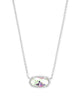 Elisa Silver Necklace In Dichroic Glass