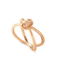 Emilie Rose Gold Double Band Ring in Sand Drusy