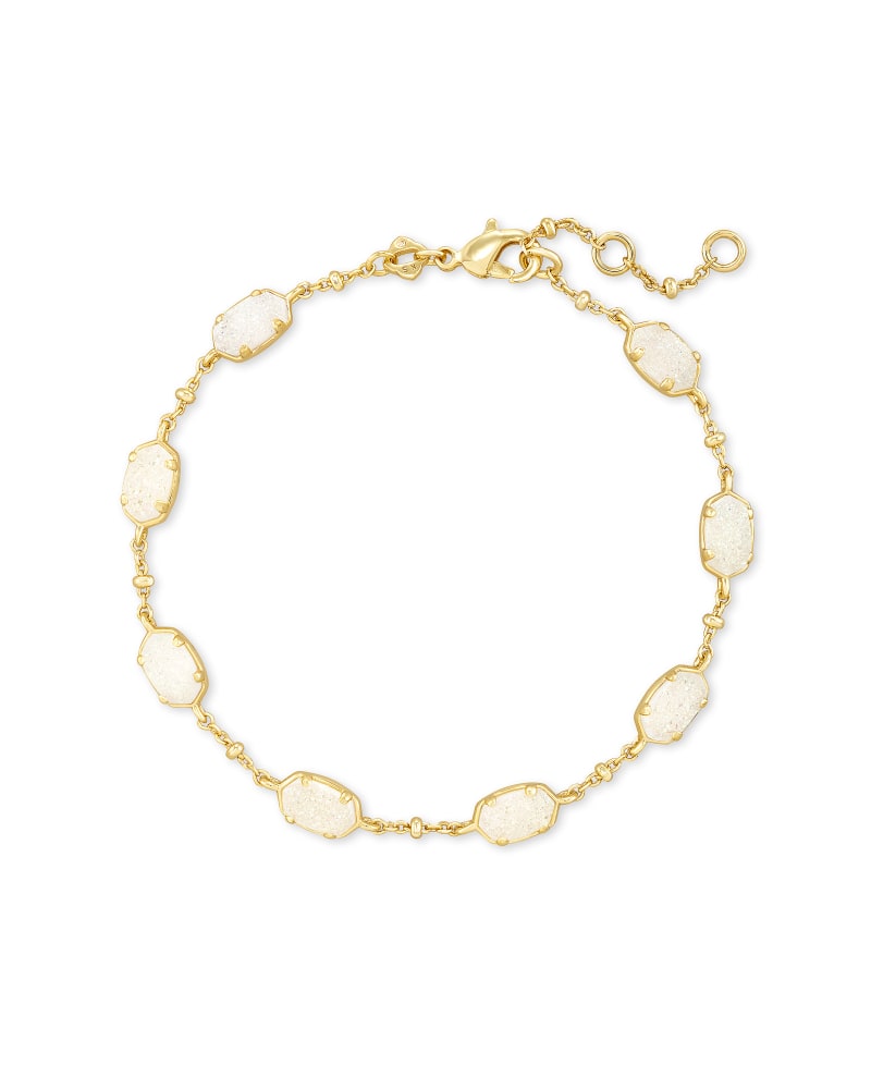 Emilie Gold Link Bracelet in Iridescent Drusy – Michele Jewelry