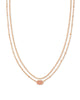 Emilie Rose Gold Multi Strand Necklace in Sand Drusy