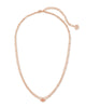 Emilie Rose Gold Multi Strand Necklace in Sand Drusy