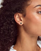 Emilie Silver Mini Stud Earrings in Platinum Drusy