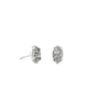 Emilie Silver Mini Stud Earrings in Platinum Drusy