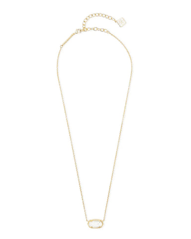 Elisa Gold Necklace in Ivory Mother of Pearl