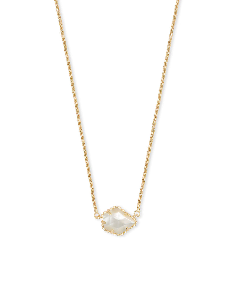 Tess Gold Necklace in Ivory Mother of Pearl