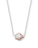 Tess Silver Necklace In Dichroic Glass