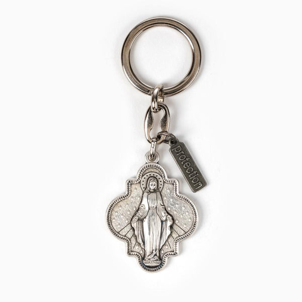 Blessed Mother Mary Miracles Keyring