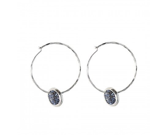 Kristal Satellite Hoop Earrings