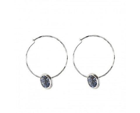 Kristal Satellite Hoop Earrings