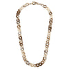 Legacy Resin Curb Chain Mask Necklace in Cappuccino