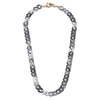 Legacy Resin Curb Chain Mask Necklace in Gray
