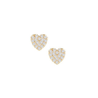 Shine Bright Mini CZ Heart Stud Earrings