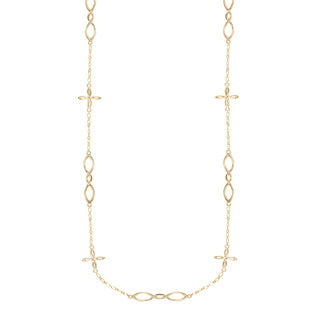 She's Classic Cross Station Long Necklace