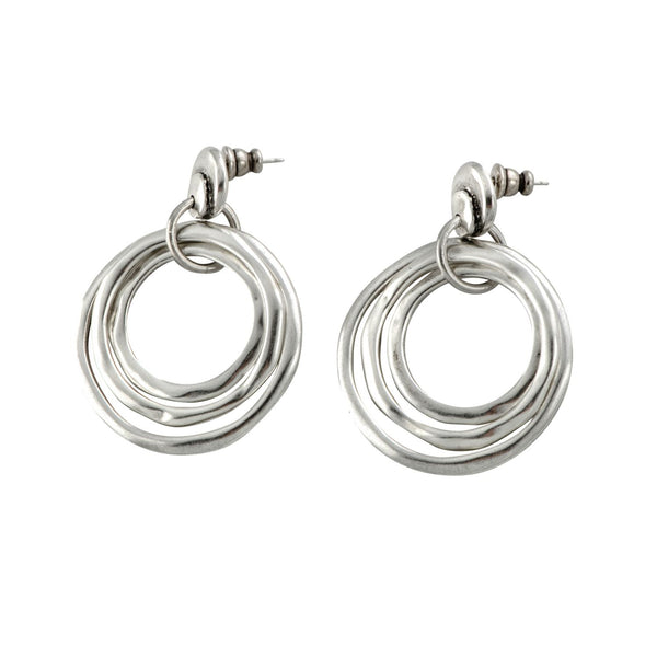 Hipster Silver Hoop Earrings