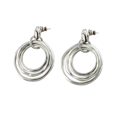 Hipster Silver Hoop Earrings