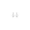 In Orbit Silver Pearl Drop Earrings