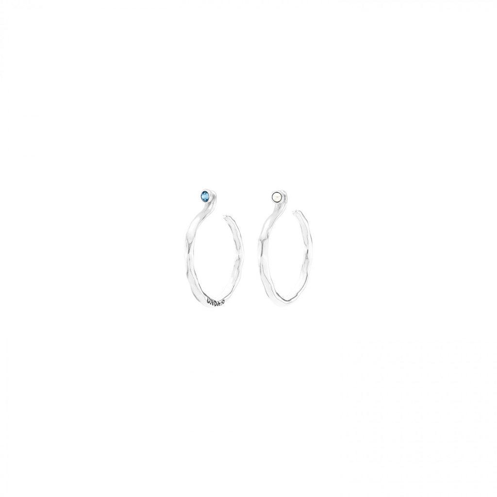 Under Protection Silver Hoop Earrings