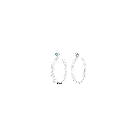 Under Protection Silver Hoop Earrings