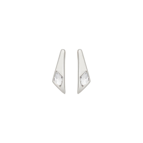 Superstition Earrings in Clear Crystal