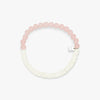 Puka Shell & Frosted Bead Stretch Bracelet in Pink