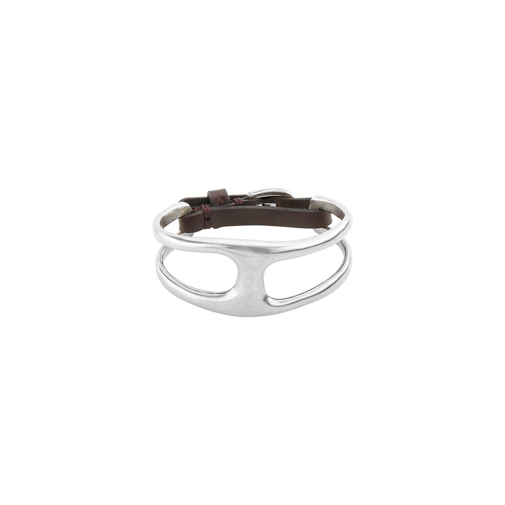 Two in One Silver & Leather Bracelet