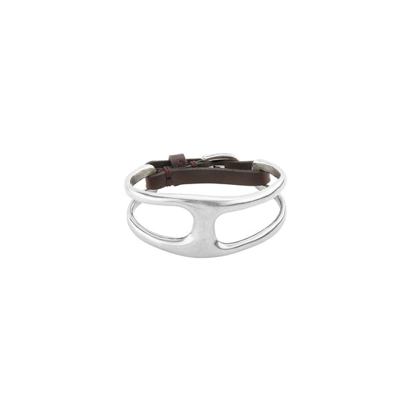 Two in One Silver & Leather Bracelet