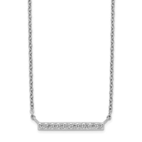 CZ Mini Bar Necklace | Sterling Silver