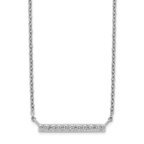 CZ Mini Bar Necklace | Sterling Silver