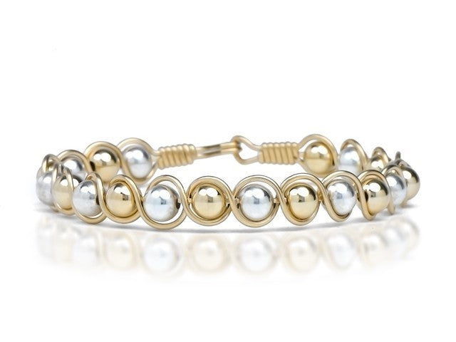 Gold Filled & Silver Bead Bracelet
