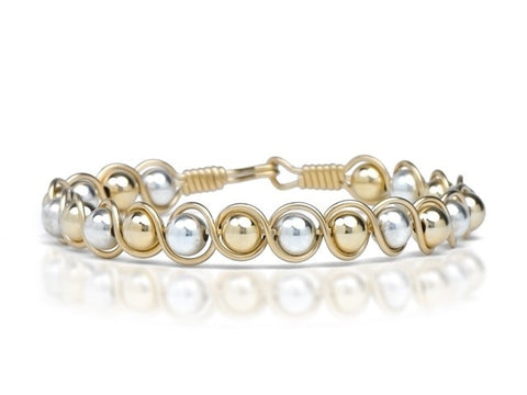 Gold Filled & Silver Bead Bracelet