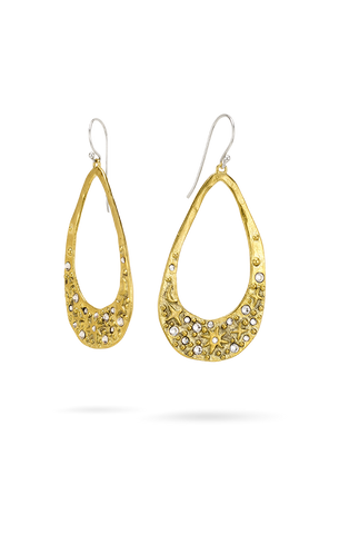 Starpath Brass Drop Earrings