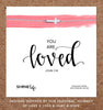 You Are Loved Sideways Cross Necklace